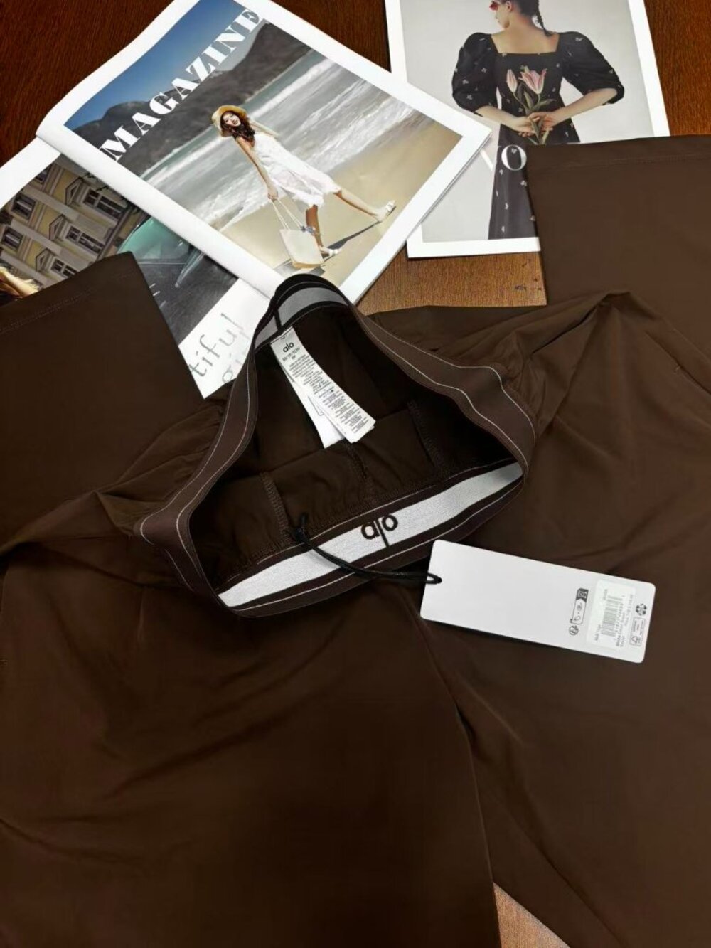ALO Yoga Women's Suit Pants 😍 Coffee Brown Regular Straight Leg Pants👖 - Picture 5 of 8